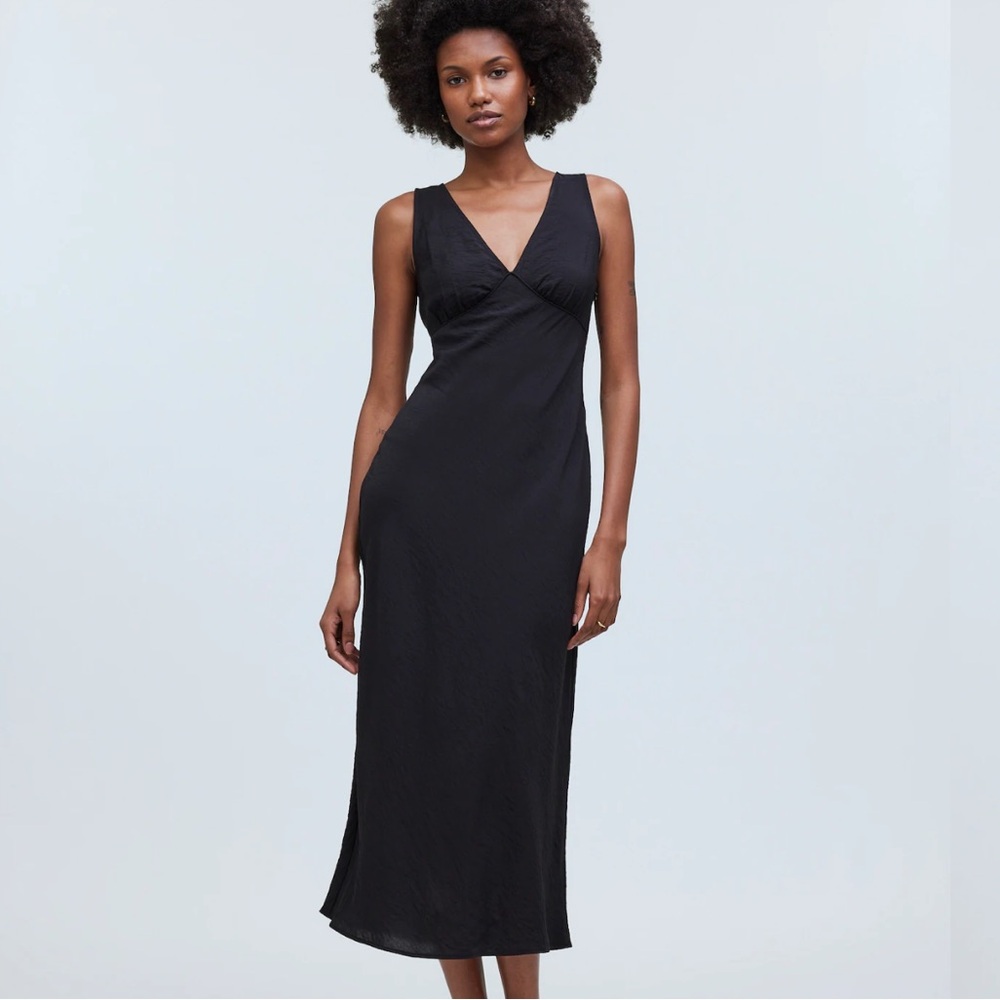 Madewell | The Ariana Midi Dress | Black | Size 8
